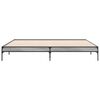 vidaXL Bedframe bewerkt hout metaal grijs sonoma eiken 200x200 cm