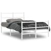 vidaXL Bedframe met hoofd- en voeteneinde&nbsp;metaal wit 120x190 cm