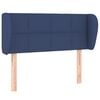 vidaXL Hoofdbord met randen 103x23x78/88 cm stof blauw
