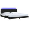 vidaXL Bedframe met LED zonder matras 200x200 cm stof zwart