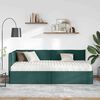 vidaXL Hoekbedframe met Matras met hoofdeinde 2 pcs Groen Fluweel