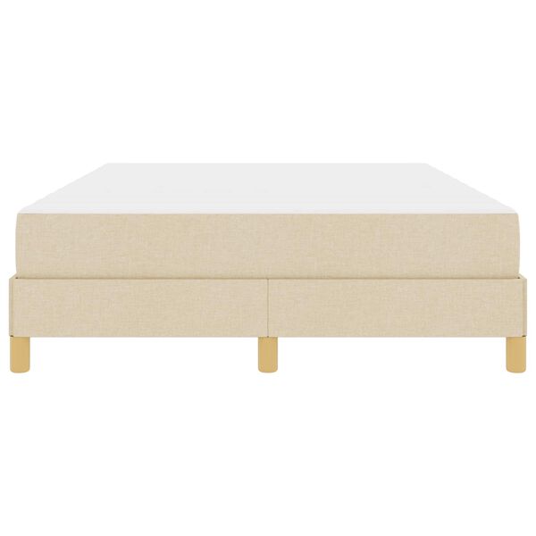 vidaXL Boxspringbed met matras Cr&egrave;me 140 x 200 cm Stof