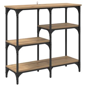 vidaXL Wandtafel Artisan Eiken 80 x 29 x 75 cm Bewerkt hout
