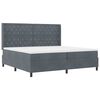 vidaXL Boxspringbed met matras Donkergrijs 200 x 200 cm Fluweel