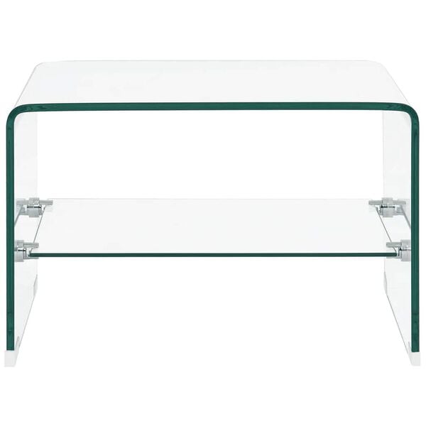 vidaXL Salontafel 50x45x33 cm gehard glas transparant