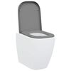 vidaXL Toiletzitting Grijs 44,5 x 35 x 3,6 cm Duroplast