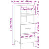 vidaXL Dressoir 34,5x34x90 cm bewerkt hout wit