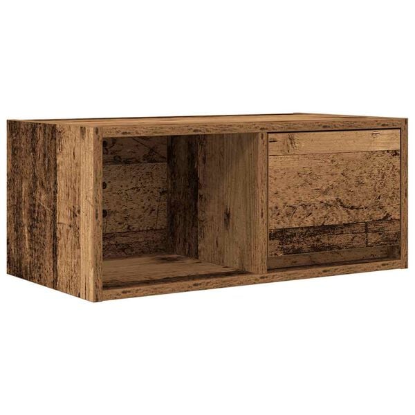 vidaXL TV-meubel 60x31x25,5 cm bewerkt hout oud houtkleurig