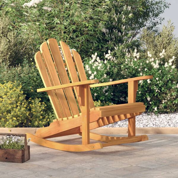 vidaXL Schommelstoel Adirondack 79x100x103 cm massief teakhout