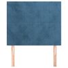 vidaXL Hoofdbord donkerblauw 90x5x118/128 cm fluweel