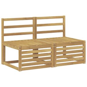 vidaXL 2 Stuk Buiten Midden Sofa Massief Acaciahout Wit