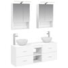 vidaXL Badkamerkastenset 5 pcs Wit 50 x 14,5 x 70 cm Bewerkt hout