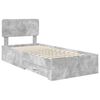 vidaXL Bedframe met hoofdeinde Beton Grijs 90 x 190 cm Bewerkt hout