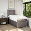 vidaXL Boxspring met matras stof taupe 90x190 cm