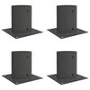 vidaXL Ronde grondanker 4 st Antraciet 18 x 18 x 15 cm Metaal