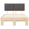 vidaXL Bedframe met Gevoerd Hoofdgedeelte Donkergrijs 120 x 190 cm