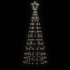 vidaXL LED-kerstboom met spikes 220 LED's koud wit 180 cm
