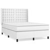 vidaXL Boxspring met matras kunstleer wit 140x200 cm