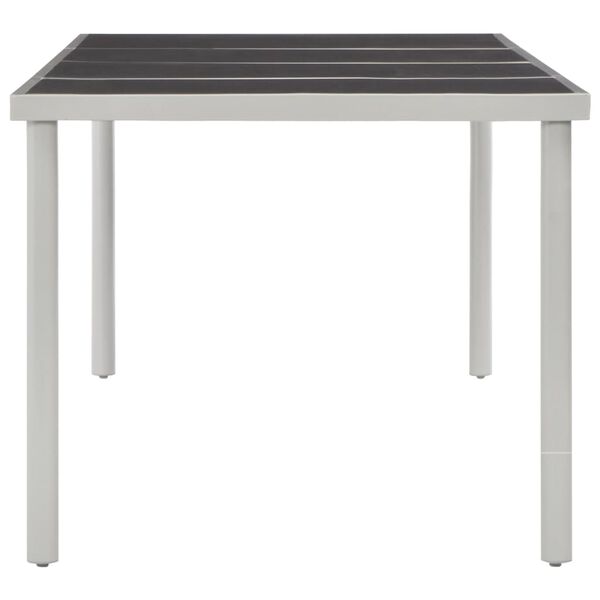 vidaXL Tuintafel 220x90x74,5 cm staal zwart