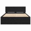 vidaXL Bedframe Zwart Eiken 193 x 125 x 70 cm Bewerkt hout
