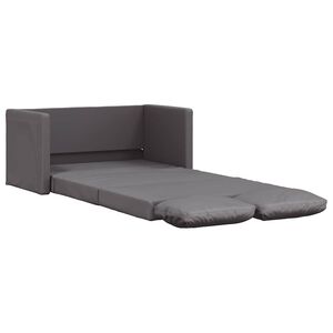 vidaXL Slaapbank vloermodel 2-in-1 112x174x55 cm kunstleer grijs