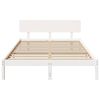vidaXL Bedframe met hoofdeinde Wit 200 x 200 cm Massief grenenhout