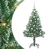 vidaXL Kunstmatige Kerstboom Sneeuw Gevlochten met LED Licht 120 cm