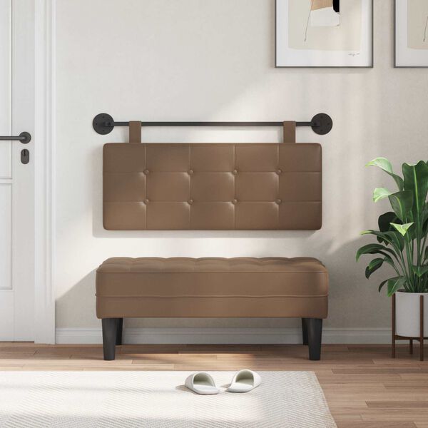 vidaXL Hangend Hoofdeinde Wandgemonteerd Nep Leer