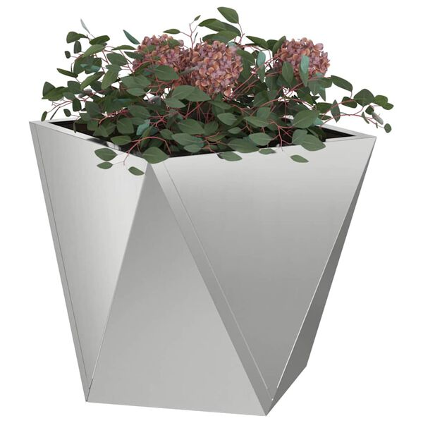 vidaXL Plantenbak 2 pcs Zilver 30 x 30 x 30 cm Gegalvaniseerd staal
