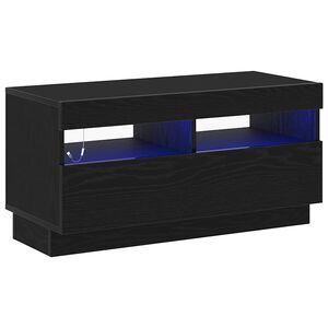 vidaXL TV-kast Zwart Eiken 80 x 35 x 40 cm Bewerkt hout