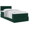 vidaXL Ottoman bed met matras 90x200cm fluweel donkergroen