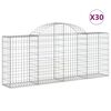 vidaXL Schanskorven 30 st gewelfd 200x30x80/100 cm ijzer