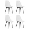 vidaXL Eetkamerstoelen 4 st PP wit