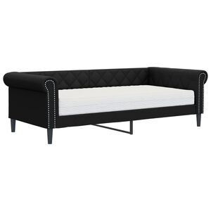 vidaXL Slaapbank met matras 90x200 cm kunstleer zwart