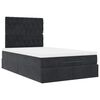 vidaXL Ottoman bed met matrassen en LED's 120x200cm fluweel zwart