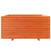 vidaXL Plantenbak 100x100x49,5 cm massief grenenhout wasbruin