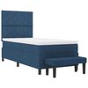 vidaXL Boxspringbed met matras met hoofdeinde Blauw 100 x 200 cm Stof
