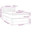 vidaXL Boxspring met matras stof donkergrijs 90x200 cm