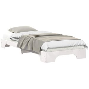 vidaXL Bedframe Wit 80 x 210 cm Massief grenenhout