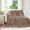 vidaXL Gooi Deken Kameel 270 x 240 cm Fleece