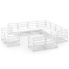 vidaXL 11-delige Loungeset massief grenenhout wit