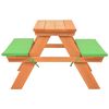 vidaXL Kinderpicknicktafel met banken 89x79x50 cm massief vurenhout
