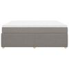 vidaXL Boxspring met matras stof taupe 200x200 cm
