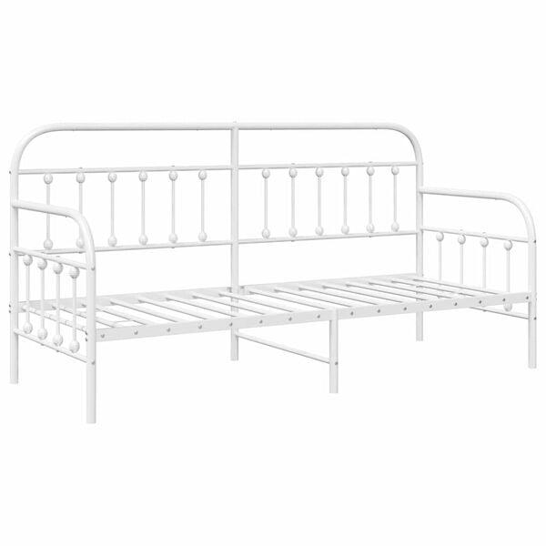 vidaXL Bedframe voor een daybed Wit 80 x 200 cm Gepoedercoat staal