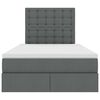 vidaXL Opslag bed met matras met matras Donkergrijs 120 x 190 cm Stof