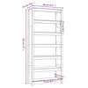 vidaXL Boekenkast 80x35x183 cm massief grenenhout grijs
