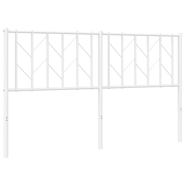 vidaXL Vervangend hoofdbord 150 cm metaal wit