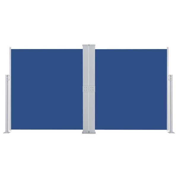 vidaXL Windscherm uittrekbaar 140x600 cm blauw