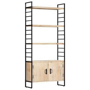 vidaXL Boekenkast met 4 schappen 80x30x180 cm massief mangohout