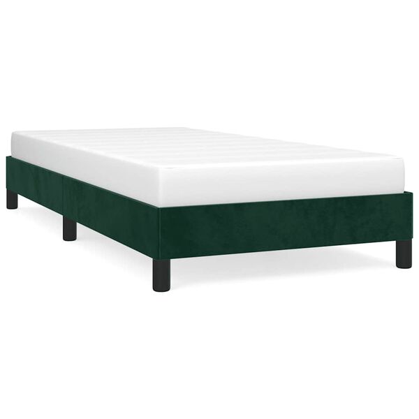 vidaXL Bedframe zonder matras 90x190 cm fluweel donkergroen